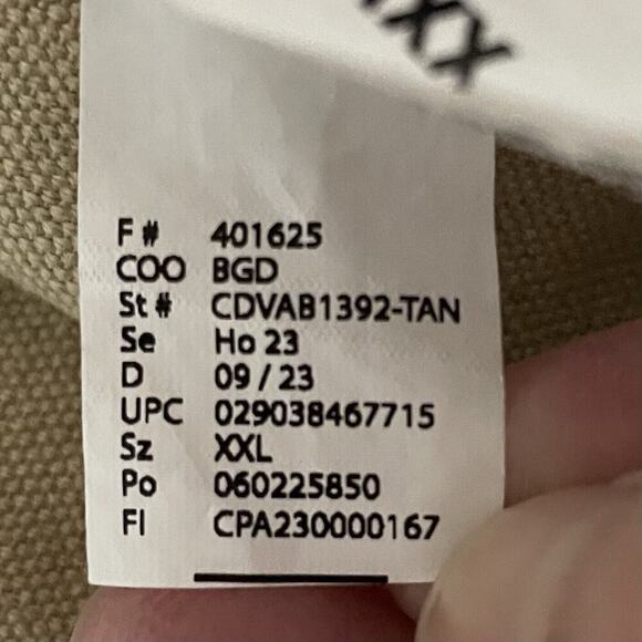 Vintage America 100% Cotton Canvas Anorak Jacket XXL Women Tan Barn Chor… - Picture 10 of 10